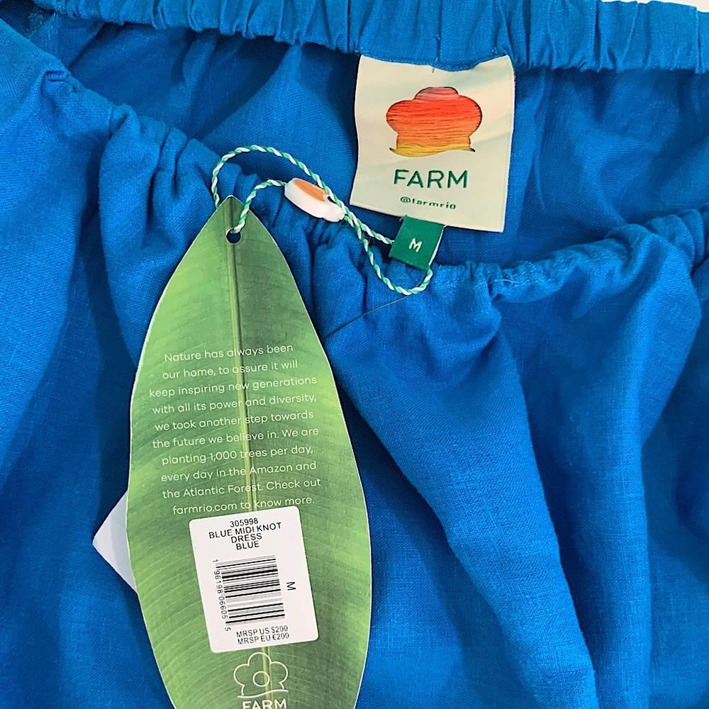 FARM Rio Blue Off-Shoulder Dress - Picture 9 of 11